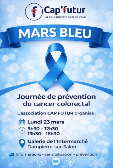 Cap'Futur : journée de prévention-Mars bleu